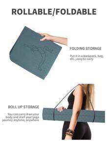 183 * 61cm TPE Foldable Laser Yoga Mat (Laser Human Shape)