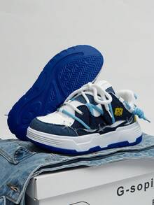 Simple Comfortable Casual Fashionable Flat Sneakers For Women, Streetwear Style, Suitable For Spring And Autumn