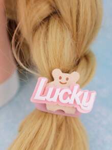 1PC Personalized Colorful Acrylic Name Scrunchie , Multicolor Personalized Scrunchie, Custom Gift, Custom Name, Gift For Her, Gift For Daughter, Mom Gift, Small Gift - Multicolor - View 6