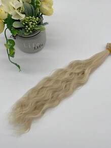 1pc SD/BJD Cotton Doll Wig, Handmade DIY Solid Color Wave 30cm Wig Extension, Doll Wig