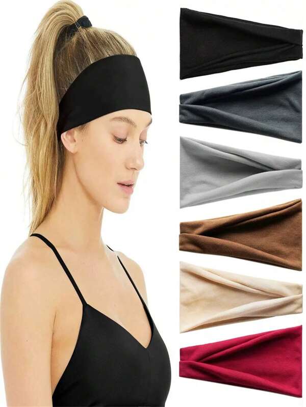 1pc Unisex Moisture-Wicking Athletic Headband - Perfect For Outdoor Running And Gym Workout