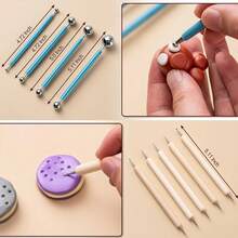 粘土工具套装，27 件陶艺工具，实用聚合物粘土雕塑工具套装，风干粘土工具套装，适合儿童、成人、陶艺、点画、雕刻、绘画、造型、建模、塑形 - 混色 - 查看 5