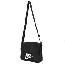 Nike Unisex Small Backpack, 2026 New Basic Casual Flap One Shoulder Crossbody Bag CW9300-010 - Black - View 9