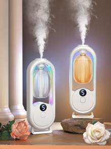 Rechargeable Aromatic Diffuser 5 Modes Essential Oil Diffuser Machine Homemade Air Freshener Diffuser For Home Car Room Fragrance Wall-Mounted Oil Aromatherapy Machine Air Purifying Automatic Diffuser Toilet Deodorization Fragrance Humidifier Colorful Night
