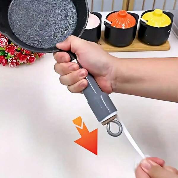1 pieza Manguito retráctil para asa, Cubierta aislante de silicona para asa de olla, Protector de asa de hierro fundido, Manguito aislante para asa de olla de silicona ignífuga para limpieza práctica