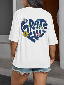 Custom Women's T Shirt - Add Your Photos (Landscape Photo / Badge Pattern / Couple Photo / Family Photo / Selfie Photo / Pet Photo) And Design Your Own Personalized Printed T Shirt As A Gift For Girlfriend