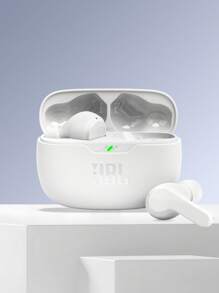 JBL Auriculares inalámbricos Bluetooth WAVE BEAM - Auriculares de música intrauriculares con cancelación de ruido para llamadas, modo Aware, a prueba de agua y polvo, hasta 32 horas de duración de la batería, compatibles con teléfonos Apple y Android