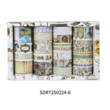 24pcs Assorted Vintage Ditsy Floral Washi Tape Set For Journaling And Scrapbooking Decorations (0.75cm*6rolls/1cm*4rolls/1.5cm*8rolls/2cm*1roll/2.5cm*3rolls/3cm*2rolls) Back To School