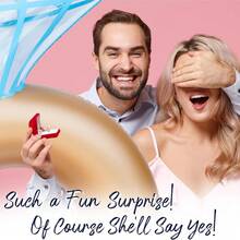 Inflatable Diamond Ring Shaped Swimming Floats, Suitable For Party Decoration And Pool Use, Beach Essentials, Beach Accessories - Gold - View 4