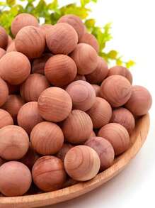 10pcs Cedar Wood Blocks, Heart, Round, Square Shapes, Moth Repellent, Suitable For Home, Bathroom, Wardrobe