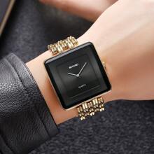Skmei Reloj de pulsera para hombre SKMEI 2371 de acero inoxidable, resistente al agua, de estilo minimalista clásico, de gran