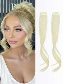 2片装侧刘海夹片，带长鬓角，带人造长龙须刘海，12英寸 - 彩色 - 查看 17