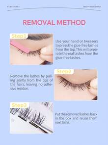 MLEN DIARY MLEN DAIRY Self Adhesive Lash Clusters, 9-12mm C Curl Natural 56Pcs Pre-Glued Cluster Lashes, No Glue Reusable Manhwa Lashes, Press On Self Stick Cluster Lashes Individual Lashes Self Application At Home(Sunflower) Lash Clusters,Eye Lash Clusters,Individual Eyelashes,Lashes,Fake Lashes - C - View 9