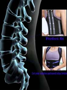 1 pièce du correcteur de posture pour le dos le plus récent en 2025 pour femmes et hommes. Redresseur de dos pour la correction de la scoliose et la bosse. Entièrement réglable avec un soutien pour les épaules. Correcteur de la colonne vertébrale avec support réglable. Accessoires de gym pour ceintures lombaires