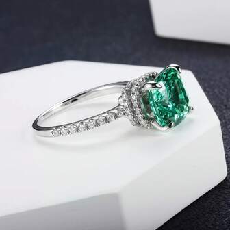 1 件新款时尚宽戒指，镶嵌绿色、粉色、香槟色、蓝色水晶锆石，独特设计适合日常佩戴、派对、节日礼物