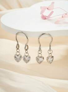 AVYRING 1pc Sparkling Non Piercing Nipple Jewelry Heart CZ Dangle Fake Nipple Rings Fake Body Piercing Summer Jewellery Sexy Women Clothing Accessories