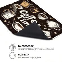 1 pieza Felpudo drenante para encimera de cocina, alfombrilla antideslizante absorbente de agua, felpudo de uso múltiple lavable para encimeras, cafeteras, mesas de comedor, platos