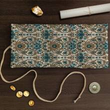 1pc Tarot Card Storage Bag - Durable Polyester Gift Bag With Floral And Abstract Designs, Suitable For Witchcraft, Astrology Supplies, Holiday Parties, Weddings, Birthdays - Elegant Divination Tool Organizer And Decorative Gift, Spiritual Organizer | Decorative Gift Bag | Artistic Illustration