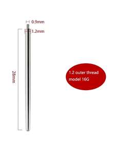 医用钢 14/16/18G 插入锥度，易于穿线，无螺纹穿孔耳环，珠宝佩戴简易工具 - 直桿引導針 - 查看 10