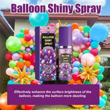30ML Balloon Shine Spray | Event-Proof Polymer Formula For Metallic Texture & 48H Retention | Water-Based Finish | Party/Wedding/Photo Shoot Essential With Quick-Dry No-Stick Tech