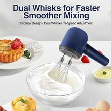 XO Chef Lab 3 Speed Hand Mixer With Flex Edge Beaters - 寶藍色 - 查看 4