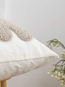 1/2 pièces Housse de coussin à motif floral, coton damassé, style nordique, textile d'intérieur, décoration de salon, chambre à coucher, canapé, vacances, banquet, extérieur, jardin, fête, housse de coussin de décoration végétale, sans rembourrage, 30*50cm, 45*45cm