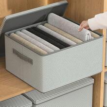 Large Capacity Foldable Clothing Storage Box, Multi-Purpose Organizer Bin For Wardrobe, Home Use - Multicolor - View 3