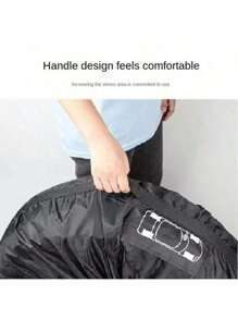 Foldable Car Spare Tire Cover, Storage Bag, Tire Protector, Suitable For Cars, SUVs, Trucks, Waterproof, Dustproof, 190T Polyester Red Striped, Durable Spare Tire Storage Bag, Suitable For Snowy Weather, Fits Most Vehicles, Wheel Hub Protection | Fit Cover | Dustproof Tire Cover, Spare Tire Cover