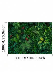 1 Stück tropische grüne Blätter Fotowand Hintergrund, Grünpflanzen, Palme, Dschungel, Partyfahne 150 x 100 cm/210 x 150 cm, Wald Fotohintergrund für Innen/Außen, Baby-Dusche, Geburtstag, Hochzeit, Dekoration