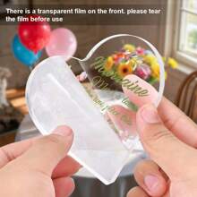 1PC Charming French Godmother Godfather Acrylic Sign Plaque, Marraine Parrain Sign, Stylish And Simple Heart Desktop Decoration, Perfect For Birthday Lovers Engagement Anniversary Sign Home Living Room Table Party Decorations Supplies Art Craft Ornament Romantic Surprise