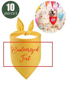 20 Pieces/10 Pieces/1 Piece Custom Name Letters Or Text Pet Cat Dog Animal Triangle Scarf Bib Scarf Pet Saliva Accessory Triangle Scarf, Suitable For Customizing Pet Names Or Greetings, Can Be Given As A Pet's Birthday Gift
