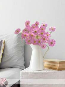 1PC/2PCS/6PCS 25.20Inch Artificial Flower Plants Chrysanthemum Arrangement Wedding Bouquet Decoration Home Kitchen Garden Party Table Flower Center Decoration DIY,Fall Decor,Autumn