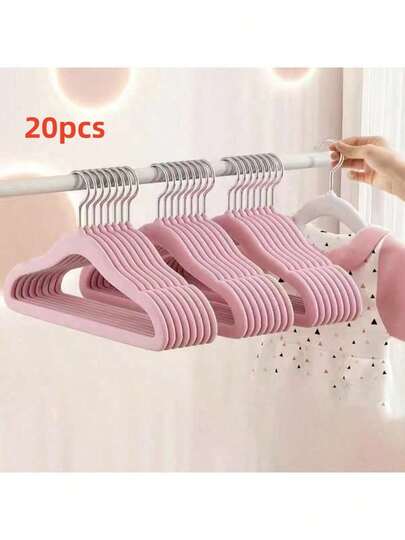20 Packs Hangers For Kids Clothes With Non-Slip Design, Space-Saving, And Parents" Convenience Decorations Autumn Decor Festival Decor Room Decor Home Decor Fall Decor Bedroom Decor