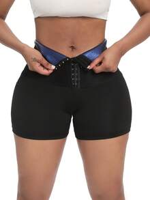 1pc,Outdoor Sports Sweatshirt 3-Minute Shapewear, Suitable For Running, Yoga, Fitness And Other Sports, Cross-Border Hot Selling Women's Breasted Sweatshirt 3-Minute Pants With Semi Coated PU Sweatshirt 3-Minute Pants,Please Match The Size You Need When Making A Purchase