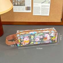 High-Quality Cartoon Style Large Capacity Card Holder Pen Bag, Cute Transparent Pencil Case For Students - Multicolor - View 12