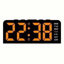 [Reloj con luz ambiente] Reloj digital de pantalla grande de 12/24 horas con fuente LED, que muestra sincrónicamente la temperatura, fecha y día de la semana, doble alarma, 3 niveles de brillo, alimentado por USB, de material plástico, adecuado para dormitorio u oficina. Reloj digital para decoración de habitación, reloj despertador para dormitorio, decoración para dormitorio, decoración para dormitorio universitario, de vuelta a la escuela, decoración escolar, sorpresa escolar