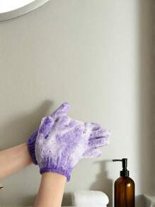 「Reversible Exfoliating Shower Gloves Reusable Body Scrub Mitts For Dead Skin Removal, Back Scrubbing & Spa Cleansing Tools」