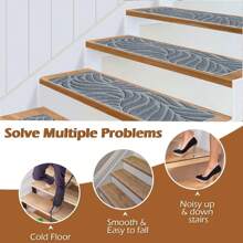 1/7/15 pièces Tapis d'escalier intérieur confortables et doux, tapis d'escalier, marches en bois, tapis antidérapants pour marches d'escalier, tapis antidérapants pour escaliers intérieurs en bois, tapis d'escalier autoadhésifs antidérapants, tapis d'escalier pour marches en bois, tapis de passage pour marches en bois, tapis d'escalier pour marches en bois intérieures