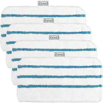 2/4/6 Packs Steam Mop Pads Compatible With Black+Decker Steam Mop FSM1630, FSM1616, FSMH13E5, FSM1321, FSM1605, FSMH13151SM, FSMP20, FSM1620, FSM1621, FSM1630, FSM1500, FSM1600, FSM1615, Pads For Steam Mop, Microfibre Replacement Floor Cleaning Pads