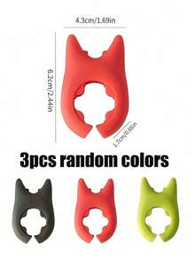 3pcs Silicone Kitchen Utensils Set - Spill-Proof Ladle, Pot Lid Holder, And Multi-Functional Spatula Rack, Random Color, Suitable For Home And Restaurant Kitchen - Multicolor - View 2