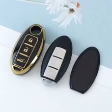 3 Buttons For Nissan Key Fob Cover Key Case For Trail For ARIYA For Qashqai For Geniss For Pathfinder Anti Fall And Dust-Proof Keybag