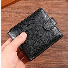 Men's PU Leather Short Wallet Factory Wholesale Cross-Border Zipper Snap Coin Purse New Bifold Wallet For Men Mini Wallet Purse Wallet Men Wallet Leather Small Wallet Cute Wallet - Coffee - View 7