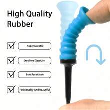 3 件优质高尔夫球座 - 3.25 英寸柔性聚合物，具有防振设计，颜色编码高度标记 - 适用于练习/锦标赛/练习场 - 专业高尔夫球座 - 锦标赛配件 - 高尔夫训练装备 - 球座 - 颜色编码设备（五种颜色随机） - 彩色 - 查看 5