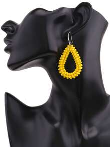 sehuoran Handcrafted Bohemian Beaded Water Drip Drop & Dangle Earrings For Women, Stainless Steel Ear Needle, Fashionable Boho Western Style Jewelry For Party And Banquet, Christmas Gift Idea, Versatile For All Seasons