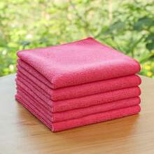 5pcs Highly Absorbent Super Microfiber Cleaning Rags, Thick Kitchen Dishwashing Cloths, Multi-Purpose Household Cleaning Wipes