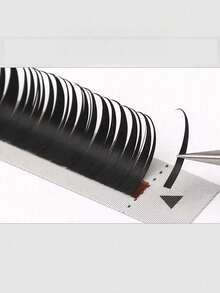 GLAM&NEED 12排 C/D 卷度湿润妆效假睫毛簇，A型，适合角色扮演、漫画造型，轻盈恶魔尖刺款，柔软条状假睫毛，貂毛绒绒，单根，俄式浓密，自然预扇形睫毛簇，睫毛配件，化妆工具，适合日常、圣诞节、居家、美睫师、美睫沙龙使用，0.07毫米，8-15毫米睫毛簇，假睫毛，单根假睫毛 - C - 查看 5