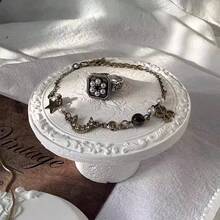 珠宝展示架石膏玫瑰复古珠宝托盘架收纳盒项链摄影道具 - 适用于客厅、卧室、婚礼、派对、圣诞节、万圣节、复活节、感恩节、斋月、完美的生日、乔迁礼物、优雅的设计 - 彩色 - 查看 5