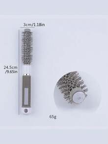 1pc Gray & White Ceramic Aluminum Tube Hair Brush Set, Includes Curling Brush, Round Brush, Straight Brush, With Cleaning Claw For Hair Styling And Drying, Brush, Hair Brushes, Edge Brush, Brush Hair, Hair Comb, Comb Hair, Detangling Brush, Ball Brush, Mini Hair Brush Set, Wooden Comb, Hair Brush, Hair Brush, Mini Hair Brush, Detangling Brush, Hair Brushes, Hair Hair Products, Hair Tools, Hair Stuff, Hair Care, Curly Hair Brush, Hairdressing Equipment,Travel Essentials,Travel Essential,Hairstyle,Hairdressing,Hair Brush,Slick Back Brush,Styling Brush,Curly Hair Brush,Edge Brush,Hair Comb,Brush Hair,Hair Brush Set,Comb Hair,Comb For Curls,Detangling Brush,Hair Brush For Women,Hair,Travel,Hair Products,Hair Tools,Hair Stuff,Barber,Barber Accessories,Barbershop,Hairdressing Equipment - Multicolor - View 4