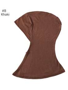 1pc Women Abaya Accessories Solid Color Instant Cover Head, Prayer Casual Pleated Headscarf, Practical Headscarf, Instant Long Khimar Hijab Turban, Suitable For Daily Use All Year Round Headband Veiled Clothes - Header Model - View 20