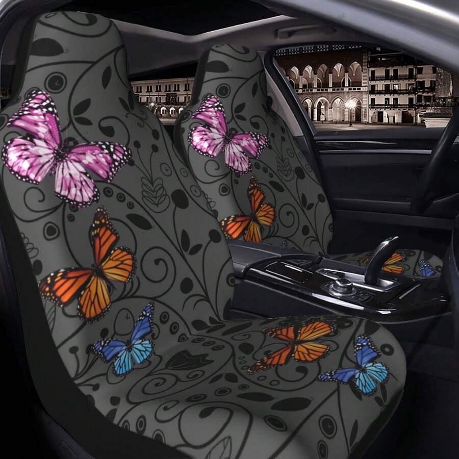 1pc Fantasy Butterfly Car Seat Cover (Front Single Seat) - one-size - View 1